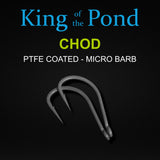 chod hooks, hooks, korda curve, esp hooks, king  of the pond, ronnie rig, spinner rig, sharp hooks, carp hooks, chod rig