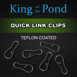 quick change clips, carp rigs, carp fishing, king of the pond, korda tackle, kotp, kwik clips