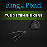 Tungsten hook link sinkers, tungsten Beads, Carp Fishing, carp rigs, ronnie rig, king of the pond, korda, sinkers, esp